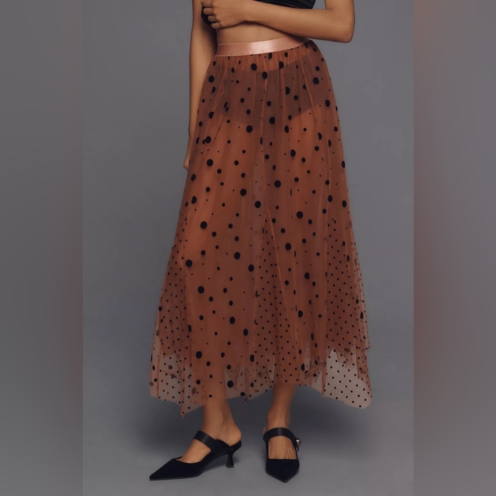 NWT Size L - Maeve Tulle Maxi Skirt - Picture 9 of 16